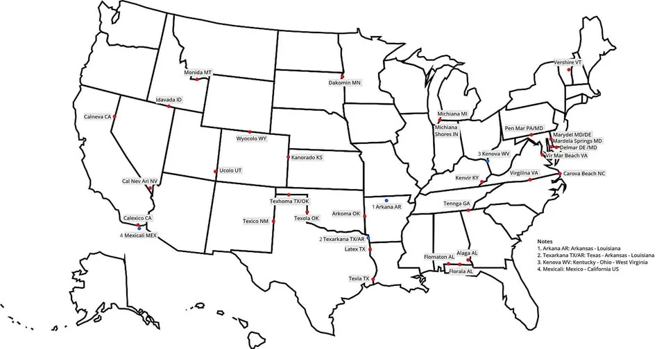 Where Two Worlds Meet America's Fascinating Border Towns With Names to Match
