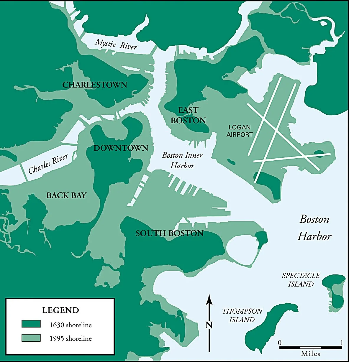 Boston Land Reclamation (1630-1995)
