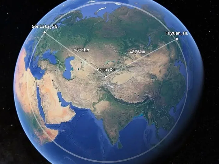 China Is Wider Than You Think A Map That Puts It All in Perspective