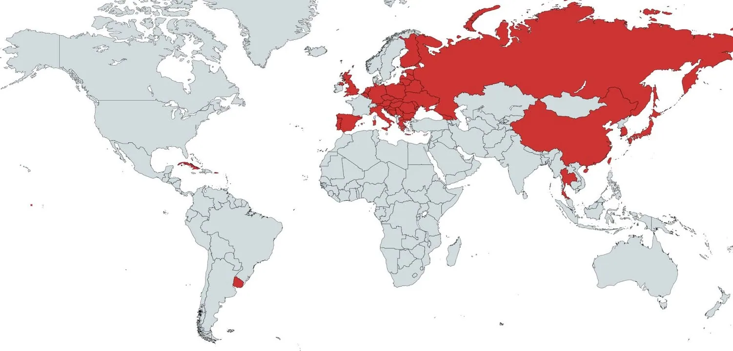 Countries with More Deaths than Births in 2024
