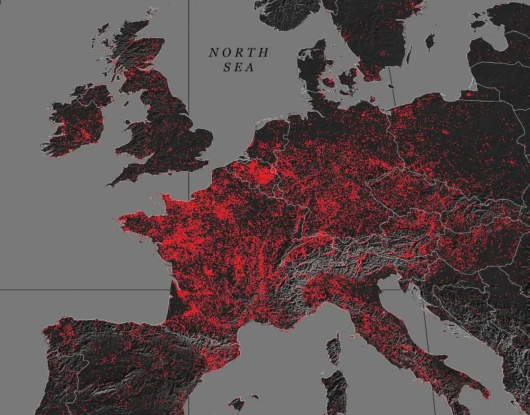 Europe's Castle Distribution Map
