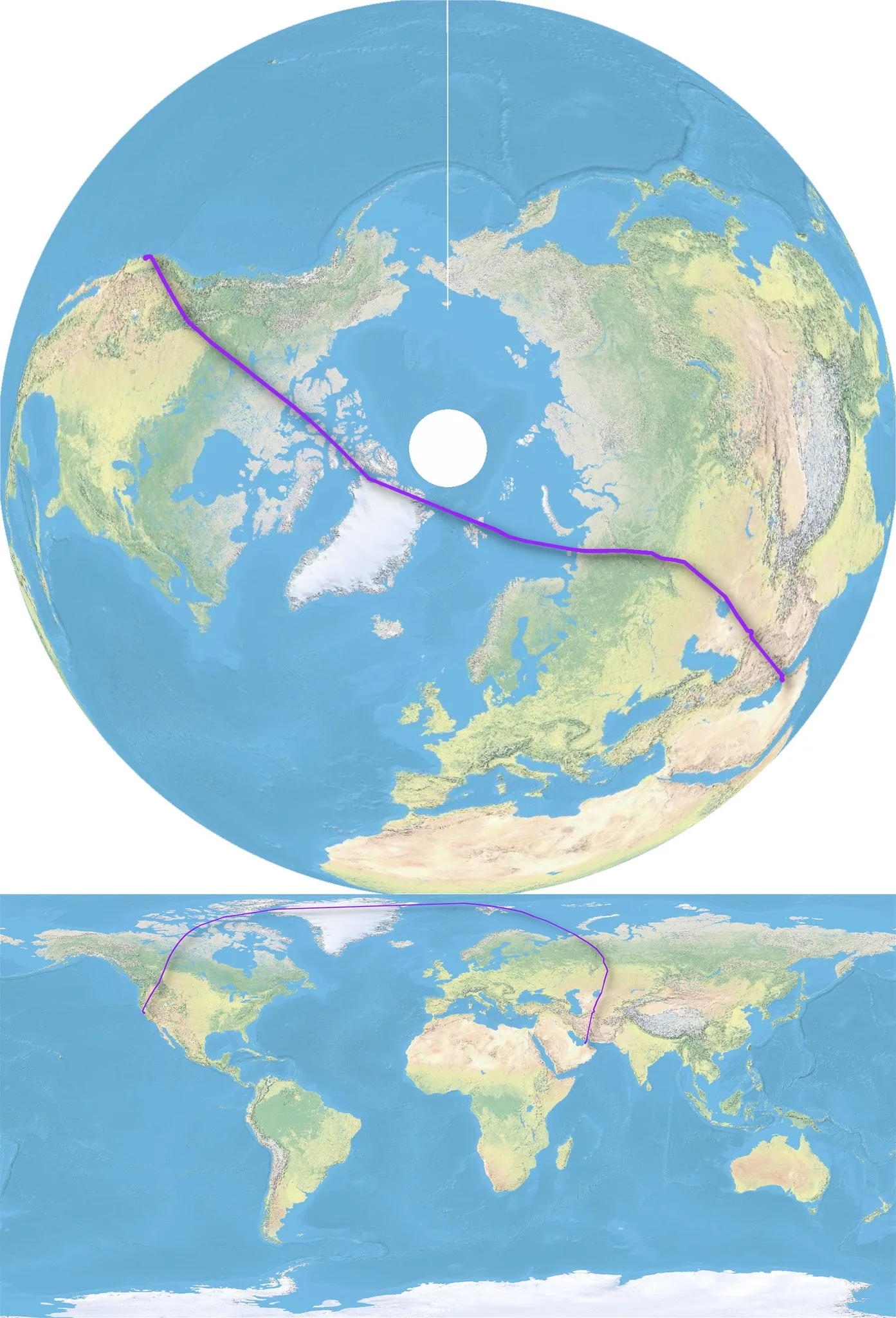 Same Flight, Two Projections