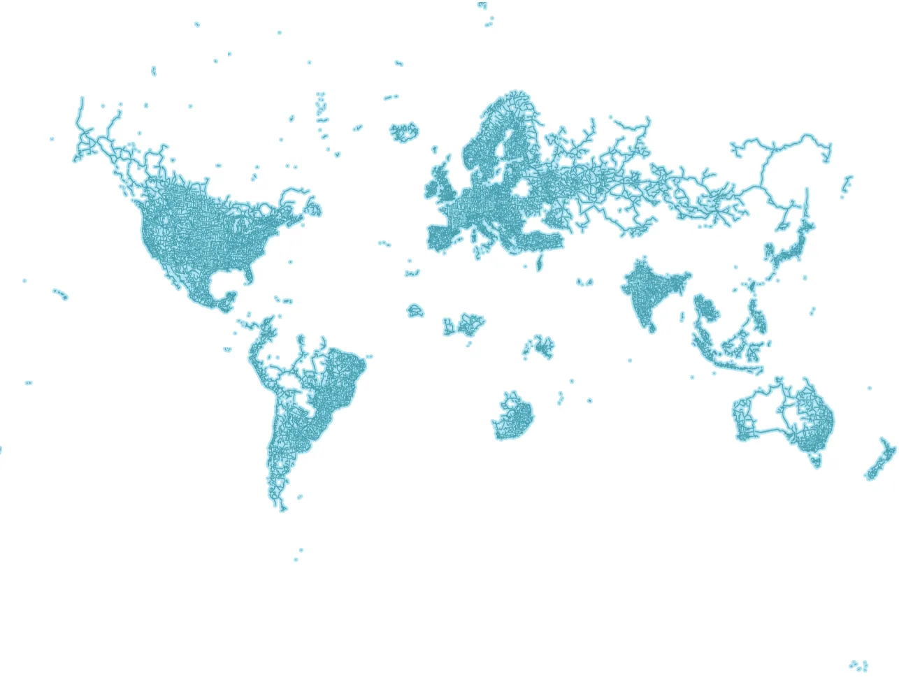 World Map: Google Street View vs. Apple Look Around