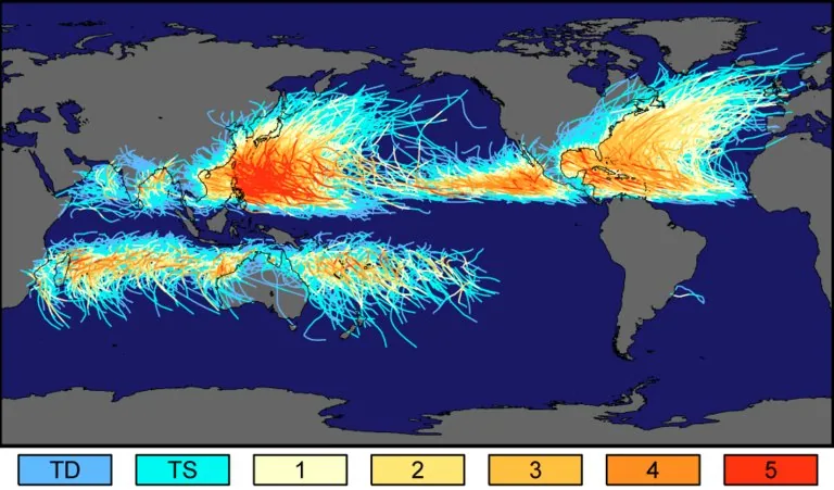 No hurricane has ever crossed the equator