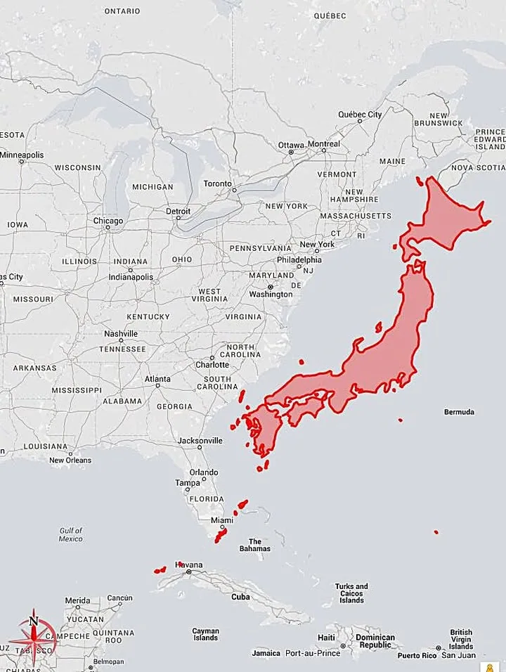 Japan vs. US East Coast
