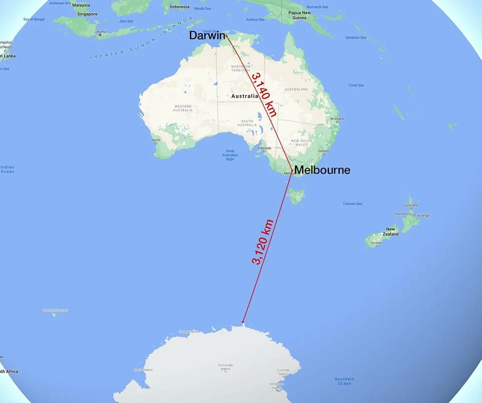 Melbourne Is Closer To Antarctica Than Darwin