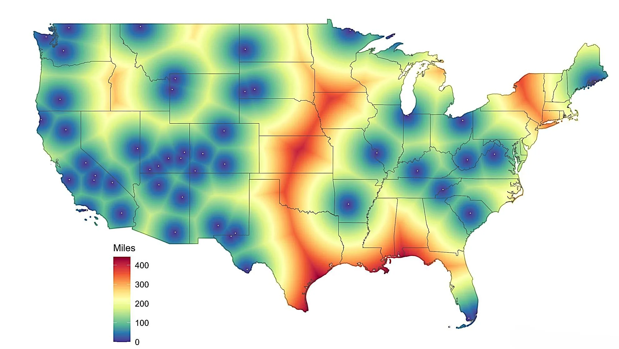 Distance to the nearest National Park