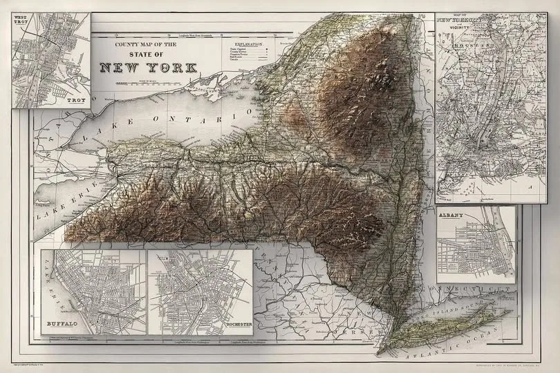 When New York Was Young The County Map That Captured a State in Motion