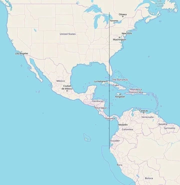 The Whole of Continental South America Is Located East of Michigan