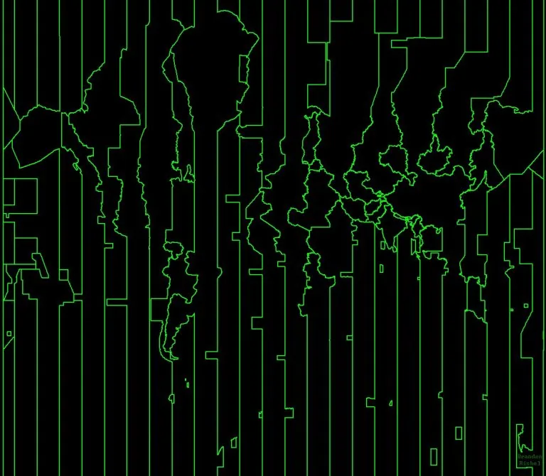 World Map Created from Time Zones