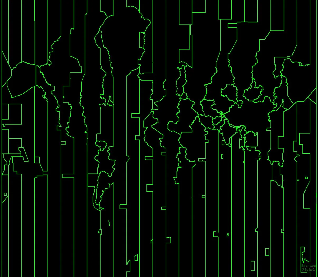 World Map Created from Time Zones