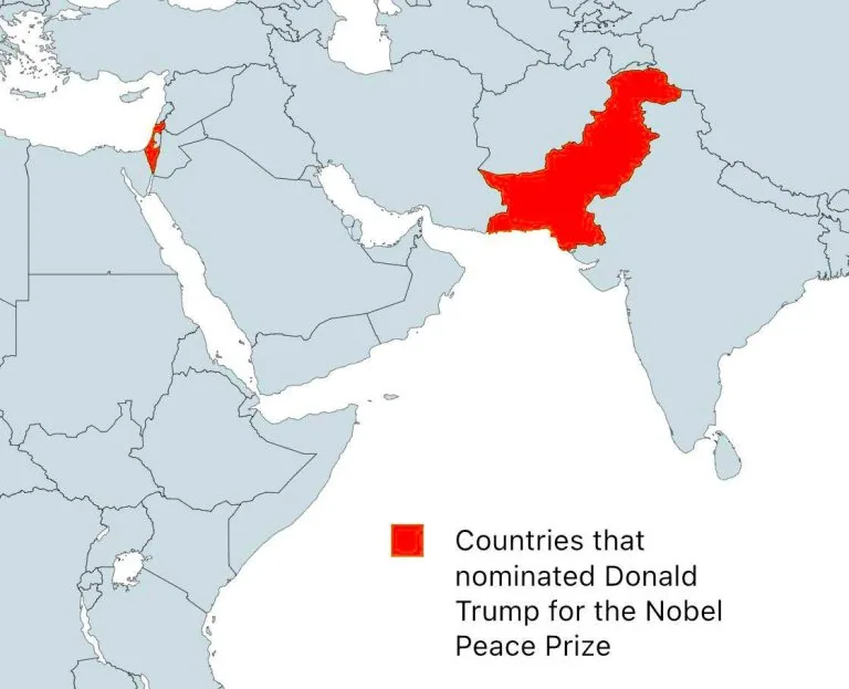 Countries that have nominated Donald Trump for the 2025 Nobel Peace Prize