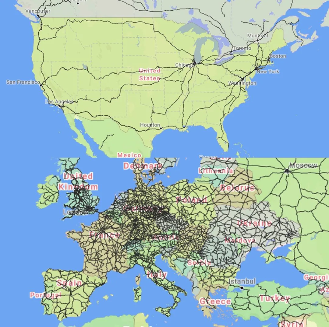 Passenger Trains: U.S. vs. Europe