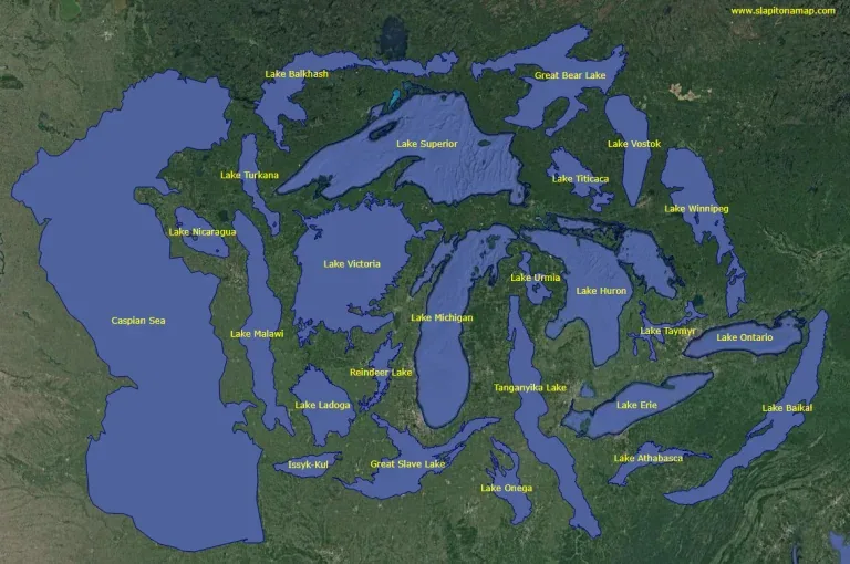 World's 25 Largest Lakes Side By Side